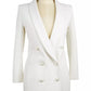 Chic Star-Buttoned Double-Breasted Jacket