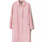 Elegant Cotton-Blend Trench Coat in Pink