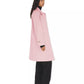 Elegant Cotton-Blend Trench Coat in Pink