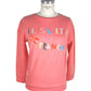 Peach Pink Cotton Sweatshirt with Front Print