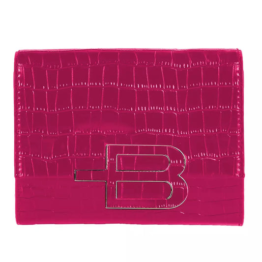 Elegant Fuchsia Python Print Shoulder Bag