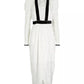 Elegant Flower Weave Dress with Suede Rhinestone Detail