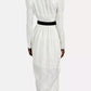 Elegant Flower Weave Dress with Suede Rhinestone Detail