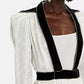 Elegant Flower Weave Dress with Suede Rhinestone Detail