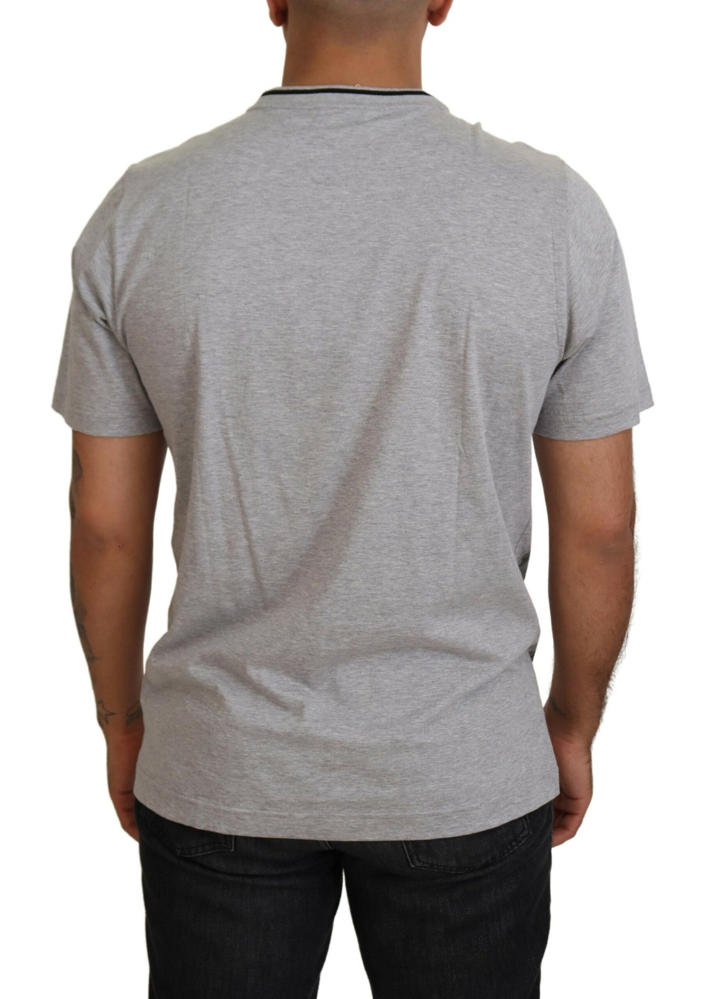 Elegant Floral Crew Neck Cotton Tee