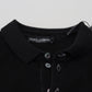 Elegant Crown Embroidered Black Polo