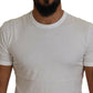 Sophisticated White Crew Neck Tee