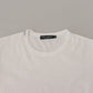 Sophisticated White Crew Neck Tee