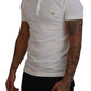 Exquisite White Cotton Polo T-Shirt