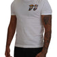 Elegant White Cotton Tee with #DGFamily Logo