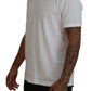 Elegant White Crew Neck Cotton Tee