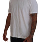 Elegant White Crew Neck Cotton Tee