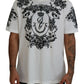 Elegant White Crew Neck Cotton Tee