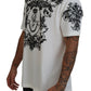 Elegant White Crew Neck Cotton Tee