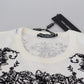 Elegant White Crew Neck Cotton Tee