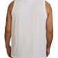 Elegant Sleeveless Logo Tank in Pure White
