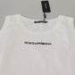 Elegant Sleeveless Logo Tank in Pure White