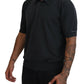 Elegant Grey Cotton Polo T-Shirt