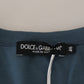 Elegant Blue Crew Neck Logo Tee