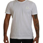 Elegant White Crew Neck Logo Tee