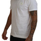 Elegant White Crew Neck Logo Tee