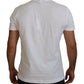 Elegant White Crew Neck Logo Tee