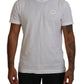 Elegant White Crew Neck Logo Tee