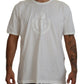 Elegant White Crew Neck Logo Tee