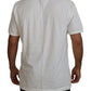 Elegant White Crew Neck Logo Tee