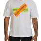 Elegant White Crew Neck Logo Tee