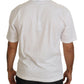 Elegant White Crew Neck Logo Tee