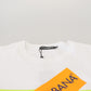 Elegant White Crew Neck Logo Tee