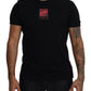 Elegant Black Cotton Crew Neck Tee