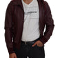 Maroon Hooded Leather Masterpiece Jacket