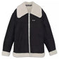 Chic Shearling Collar Zip Jacket