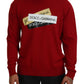 Red Virgin Wool Pullover Sweater