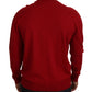 Red Virgin Wool Pullover Sweater