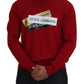Red Virgin Wool Pullover Sweater