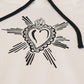 Sacred Heart Hooded White Sweater