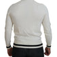 Elegant White Cashmere Pullover Sweater