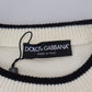 Elegant White Cashmere Pullover Sweater