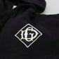 Elegant Black Cotton Hooded Sweater