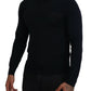 Elegant Black Cashmere Pullover Sweater