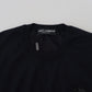 Elegant Black Cashmere Pullover Sweater