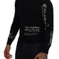Elegant Black Cashmere Pullover Sweater