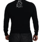 Elegant Black Cashmere Pullover Sweater