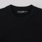 Elegant Black Cotton Pullover Sweater