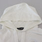 Elegant White Logo Hooded Sweatshirt
