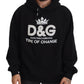 Elegant Black Hooded Sweater