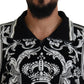 Elegant Black Printed Pullover Sweater